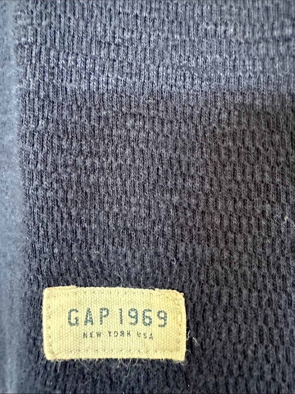 GAP Navy Blue Waffle Knit Pullover